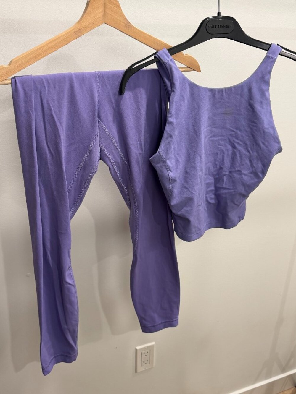 Lululemon Matching Purple Workout Set Tank & High-Waisted Leggings